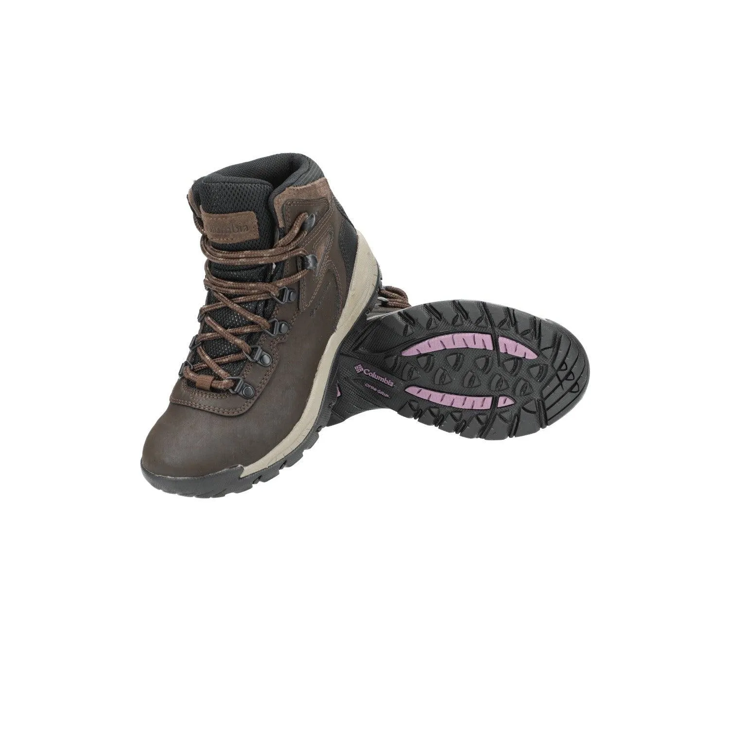 Columbia Newton Ridge Plus Hiking Boots Sport Shoes Leather Brown Colour For Women