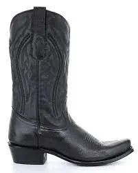 Corral Boots Men's Black Embroidery Narrow Sq. Toe Boots