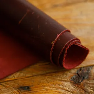 Crimson Ember Crazy Horse Pull-up Leather