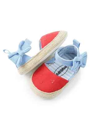 Cute Baby Girl Bow Ankle Straps First Start Crib Shoes