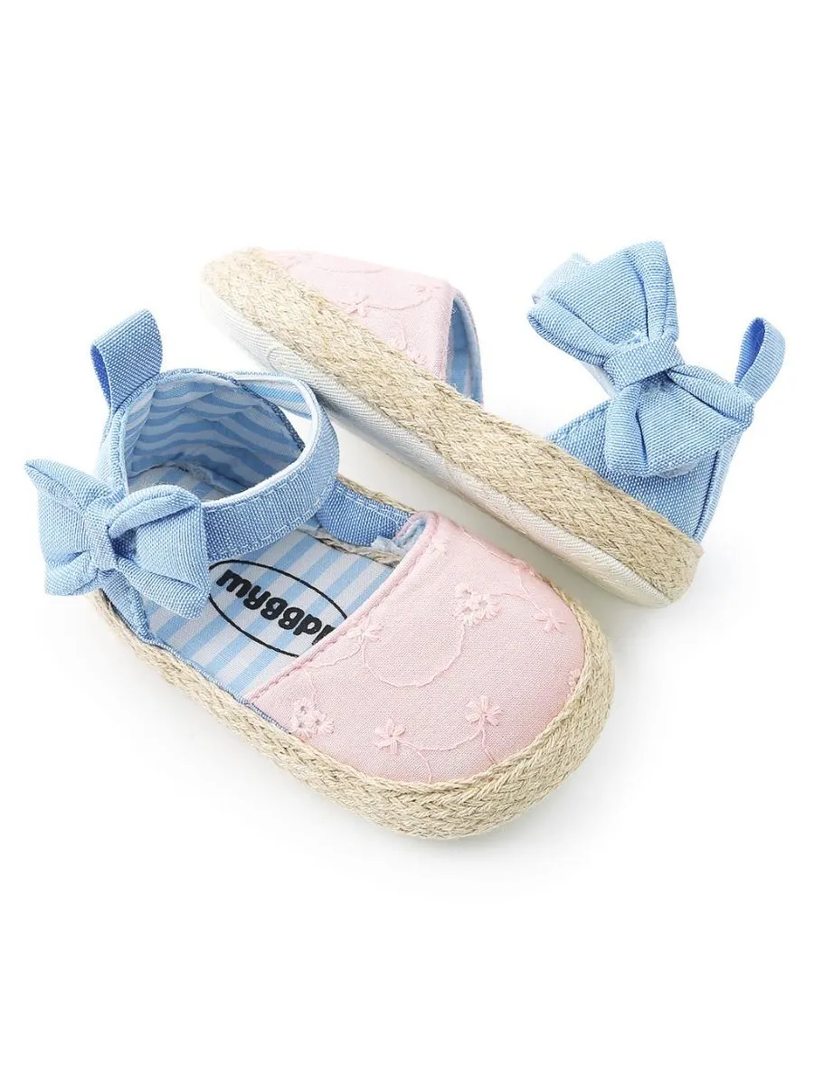Cute Baby Girl Bow Ankle Straps First Start Crib Shoes