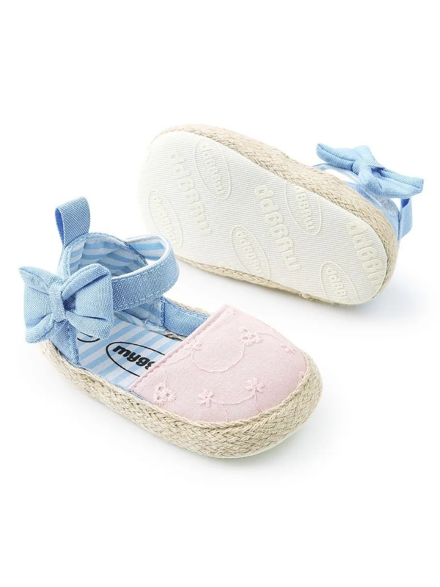 Cute Baby Girl Bow Ankle Straps First Start Crib Shoes