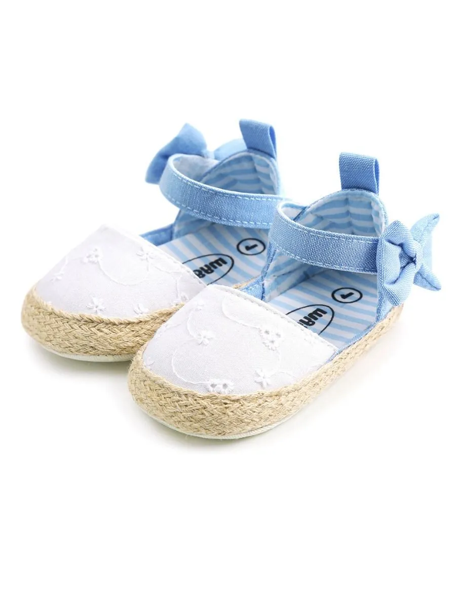 Cute Baby Girl Bow Ankle Straps First Start Crib Shoes