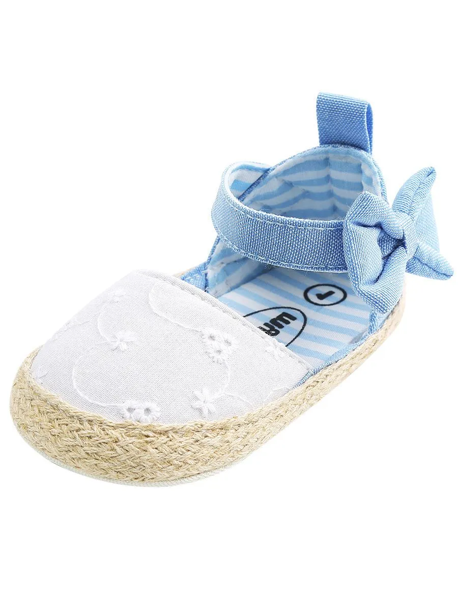 Cute Baby Girl Bow Ankle Straps First Start Crib Shoes