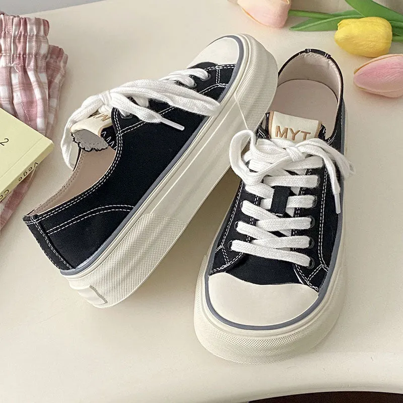 Cute Summer Round Toe Board Easy Canvas Shoes