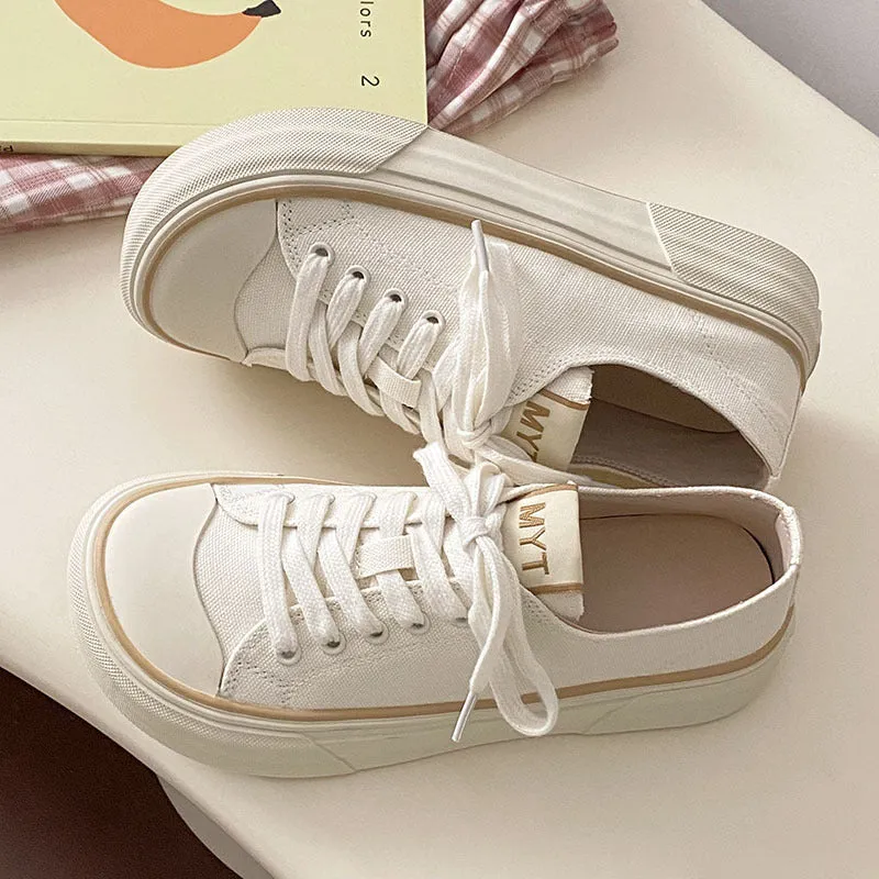 Cute Summer Round Toe Board Easy Canvas Shoes