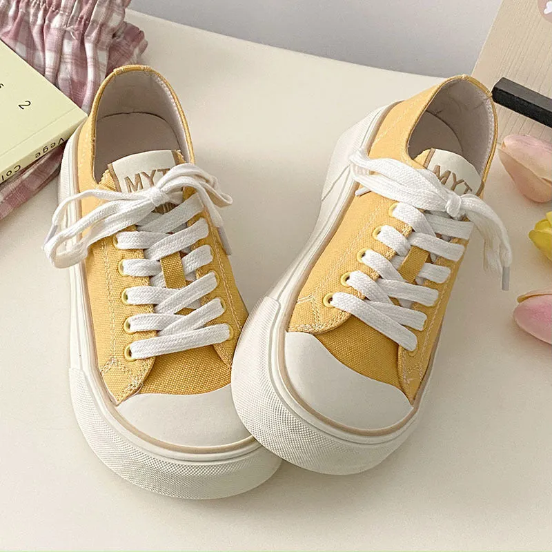Cute Summer Round Toe Board Easy Canvas Shoes