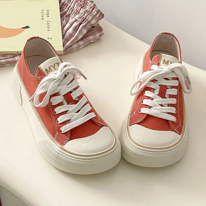 Cute Summer Round Toe Board Easy Canvas Shoes