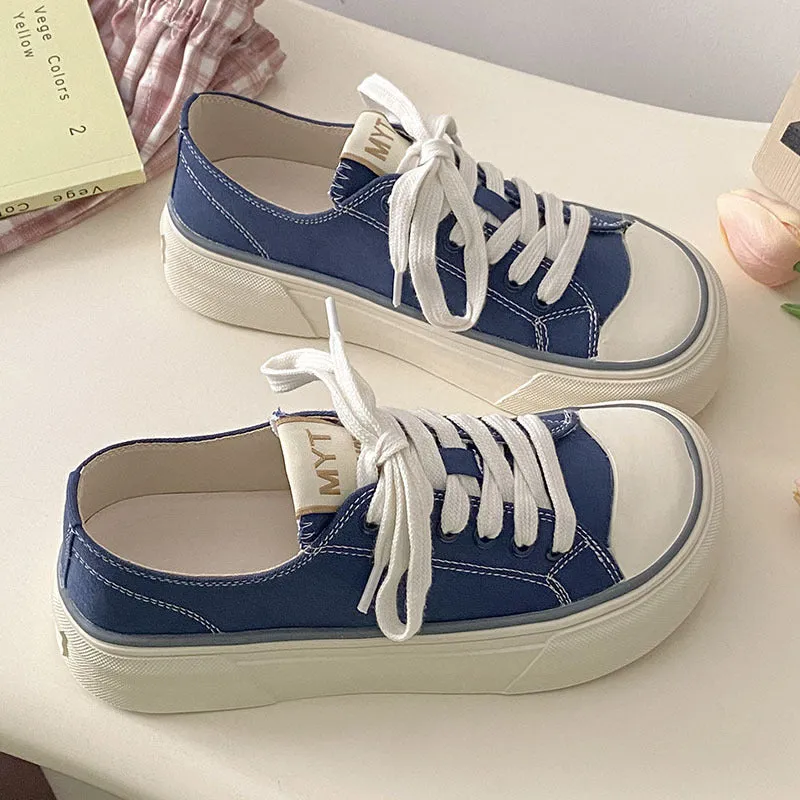 Cute Summer Round Toe Board Easy Canvas Shoes