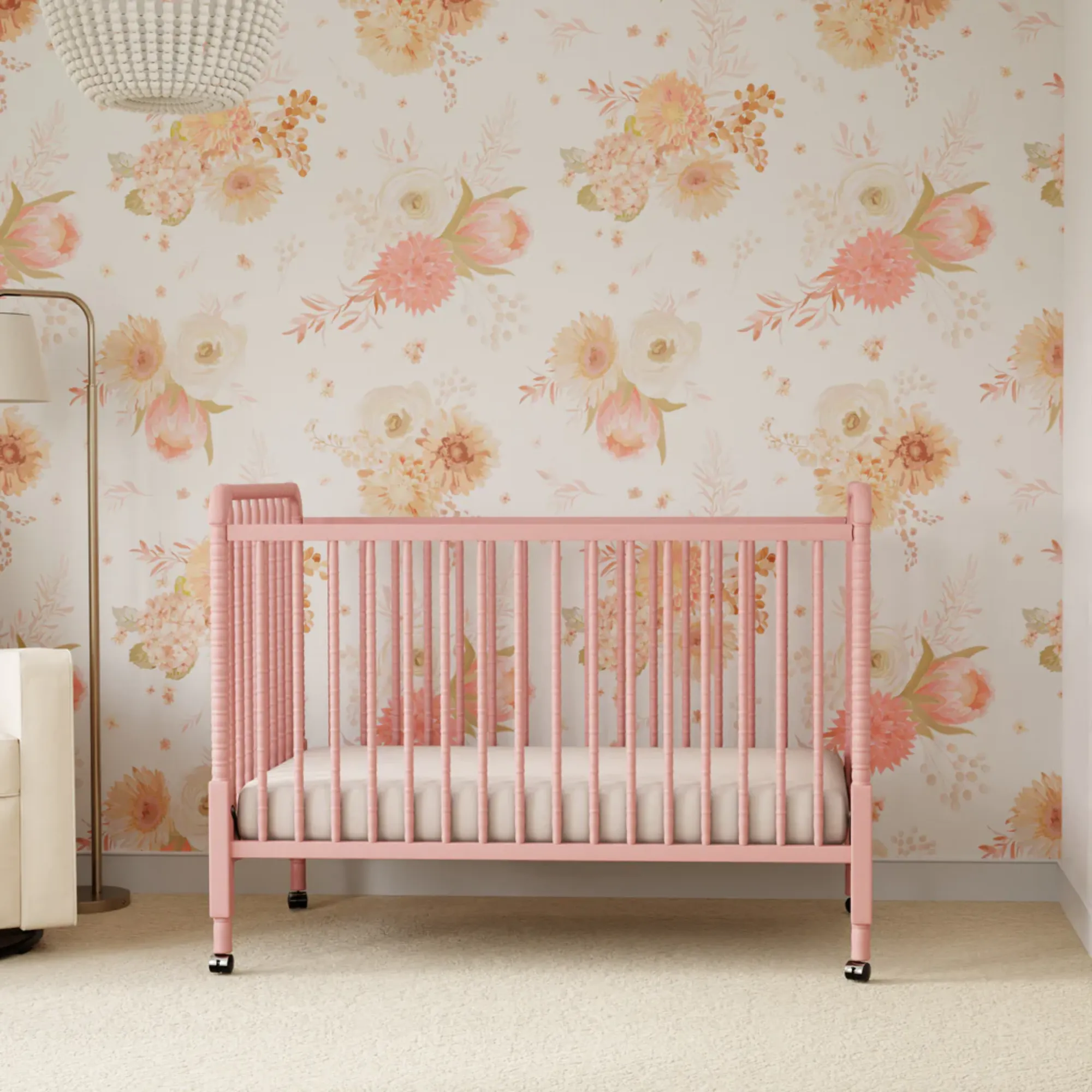 DAVINCI Jenny Lind 3-in-1 Convertible Crib - Blush Pink