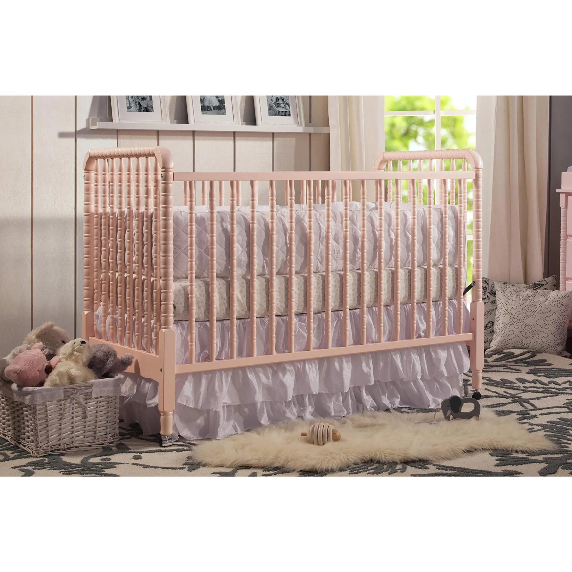 DAVINCI Jenny Lind 3-in-1 Convertible Crib - Blush Pink