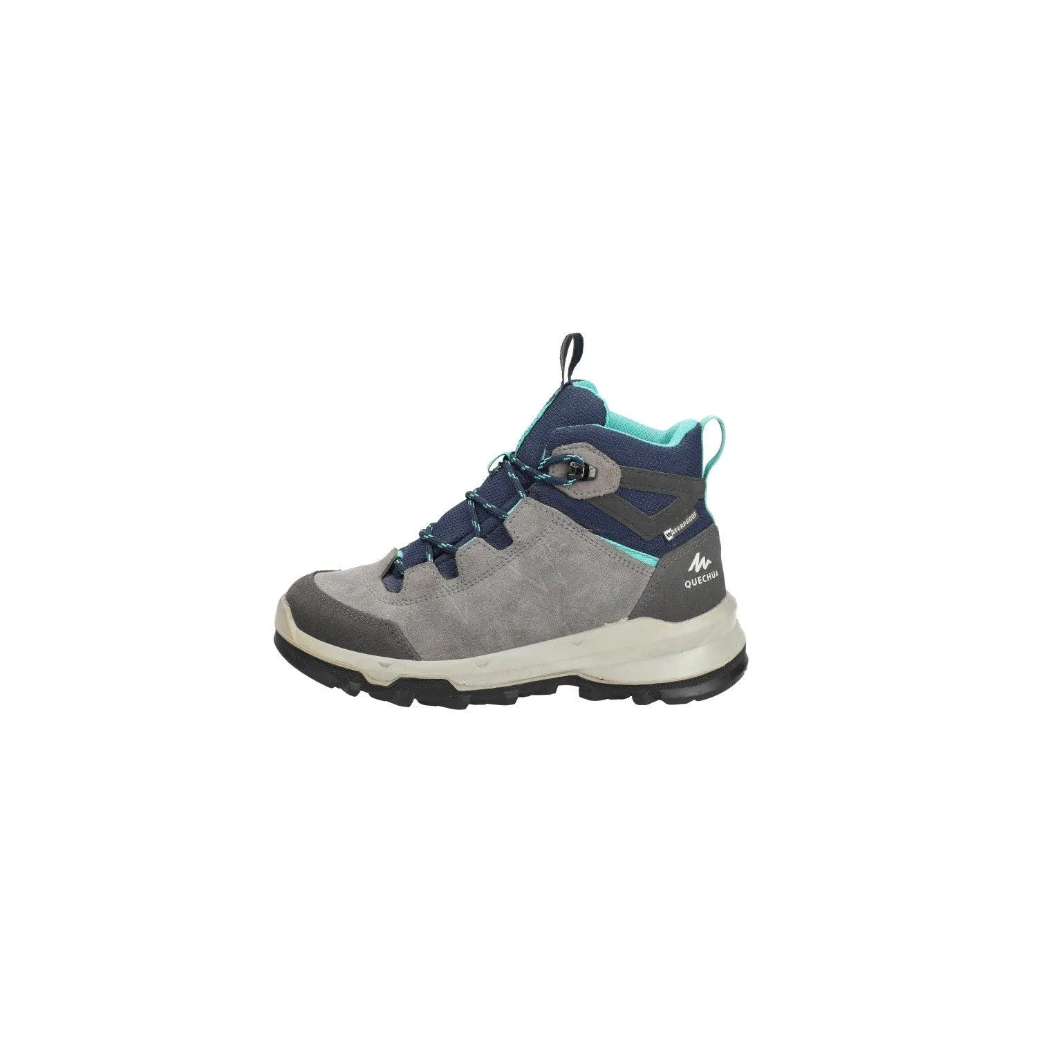 Decathlon Quechua Mh500 Hiking Boots Sport Shoes Leather Grey Colour For Kids