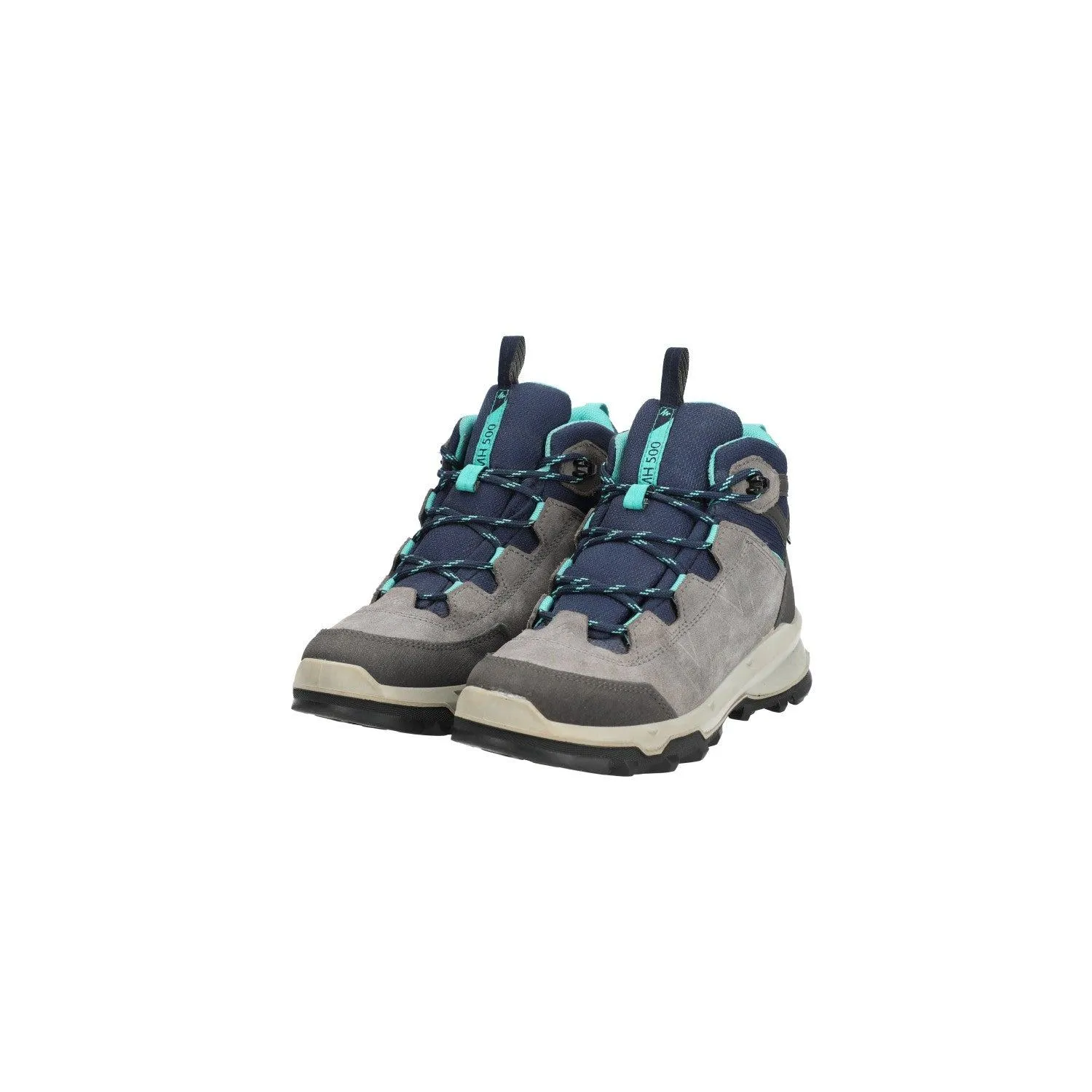Decathlon Quechua Mh500 Hiking Boots Sport Shoes Leather Grey Colour For Kids