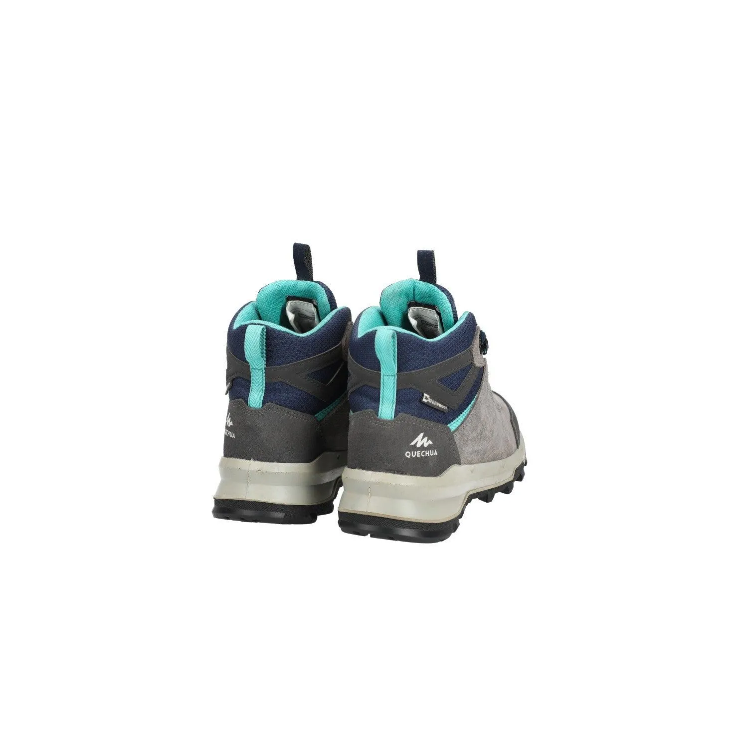 Decathlon Quechua Mh500 Hiking Boots Sport Shoes Leather Grey Colour For Kids