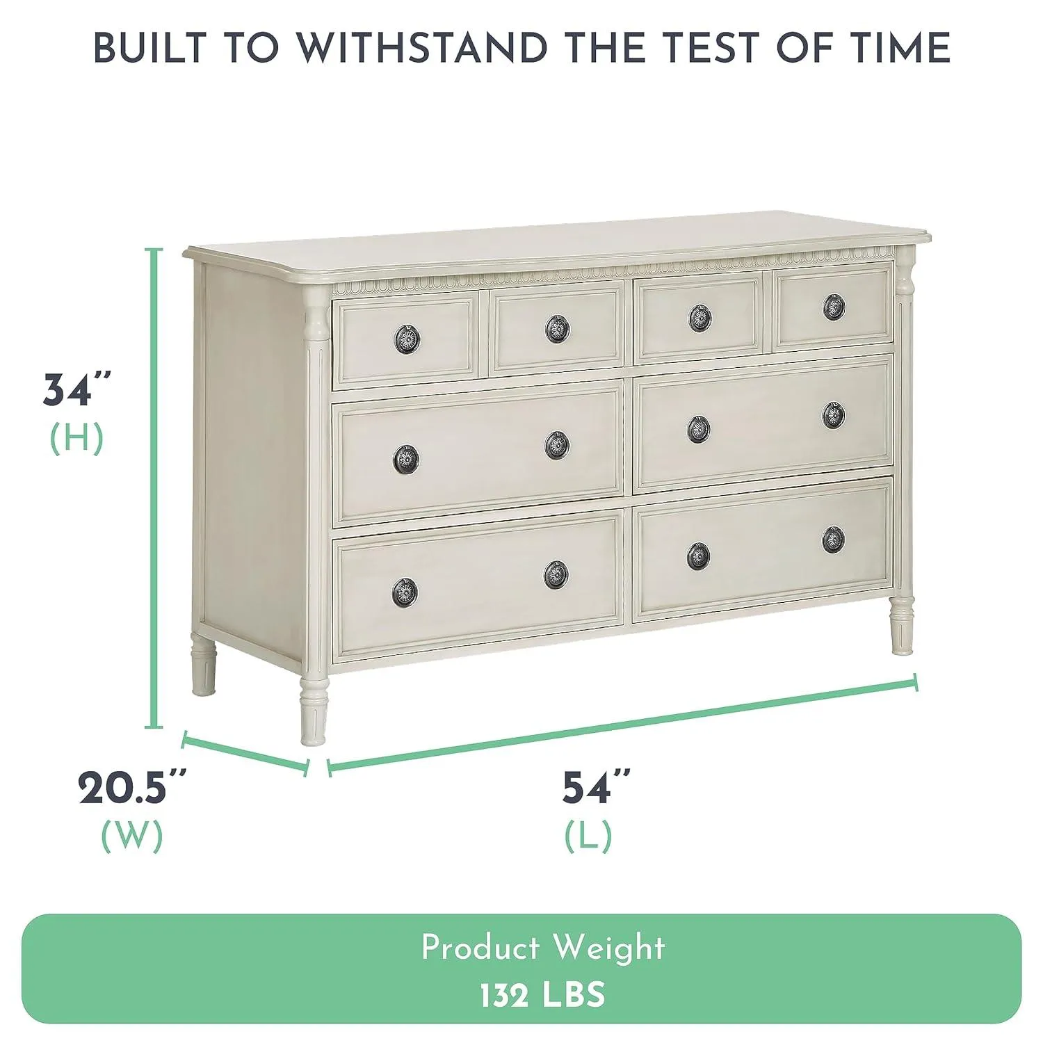 Dream On Me Evolur Julienne Double Nursery Dresser