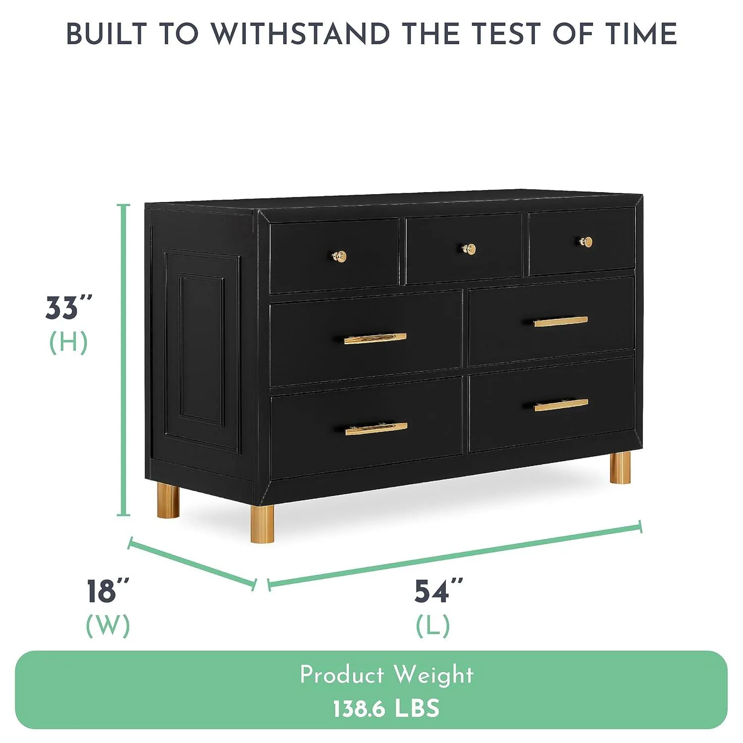 Dream On Me Evolur Loft Art Déco Double Nursery Dresser