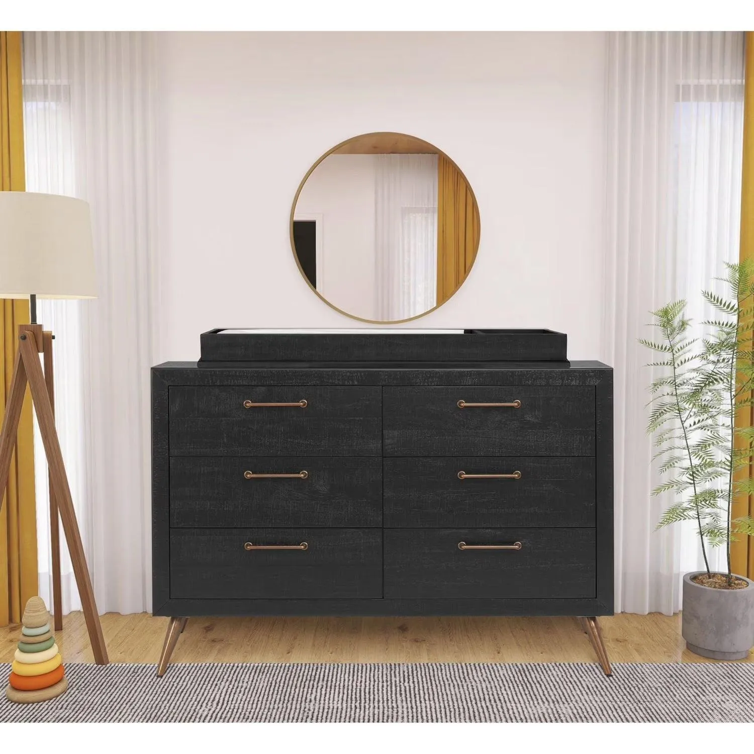 Dream On Me Evolur Stilnovo Mid Century Nursery Double Dresser