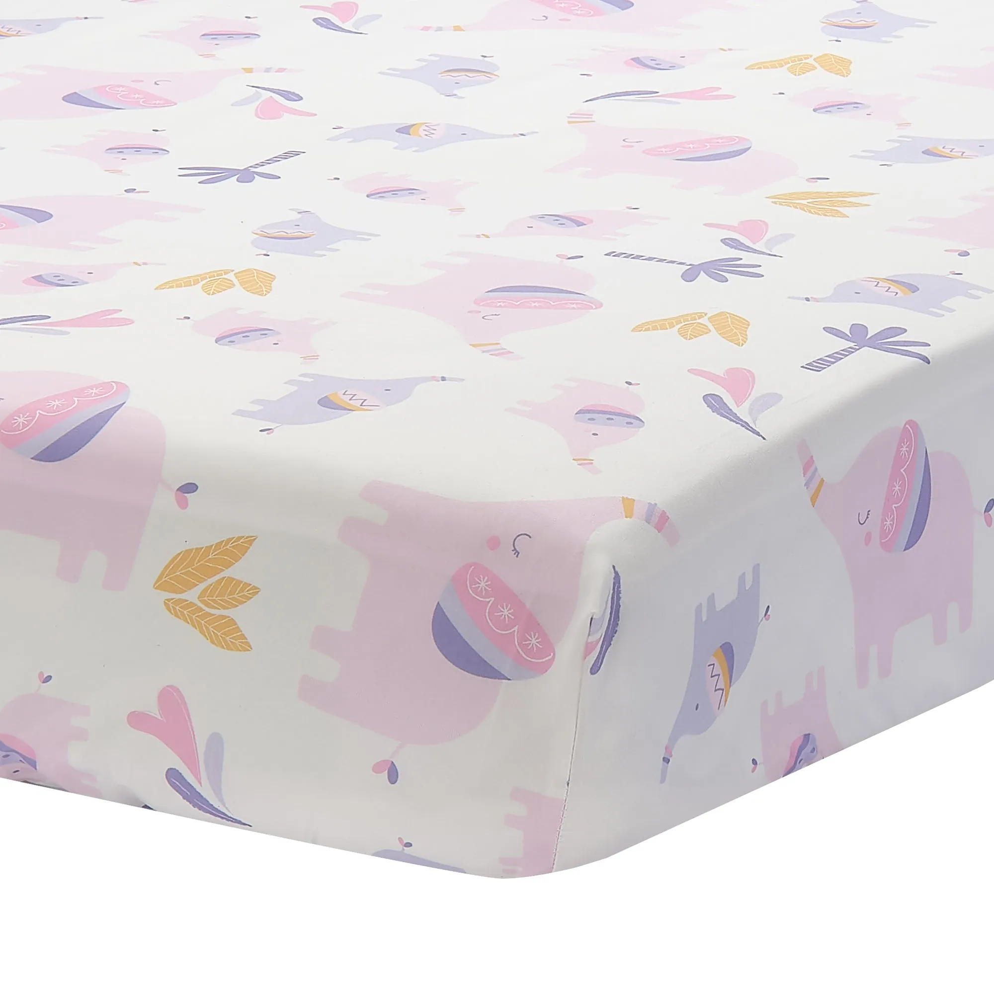 Elephant Dreams Fitted Crib Sheet