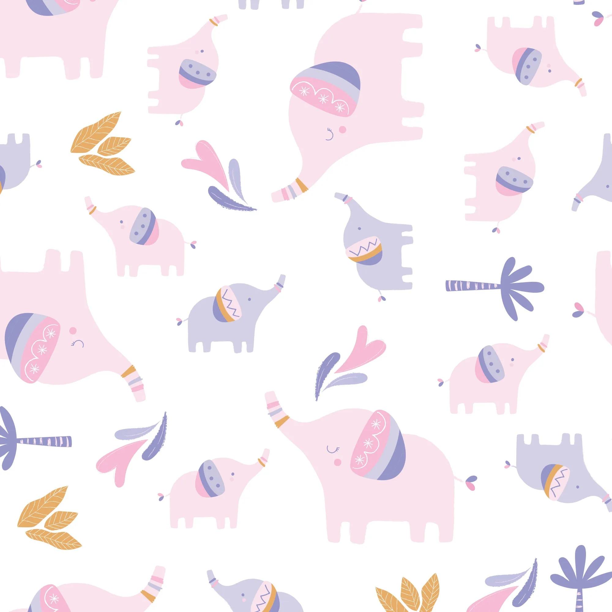 Elephant Dreams Fitted Crib Sheet