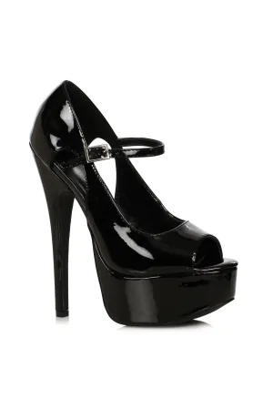 Ellie 652-HALLEY 6.5" Open Toe Pump
