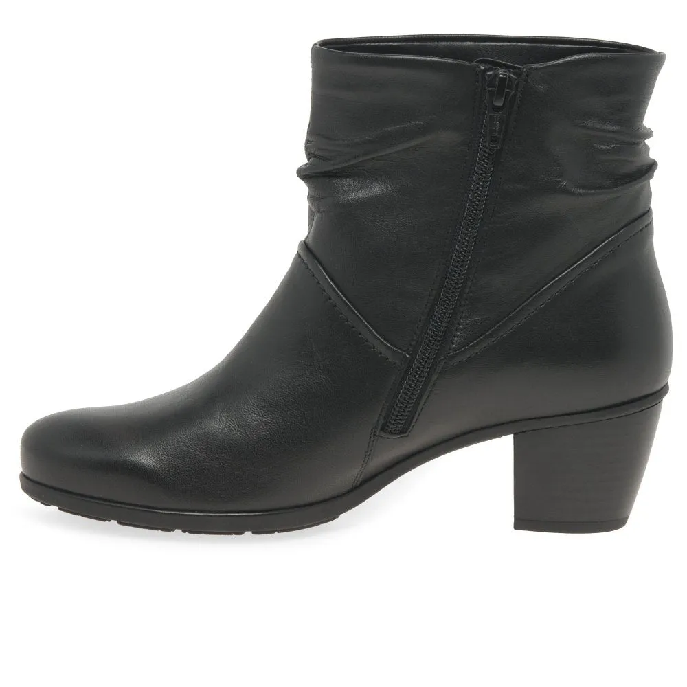 Emblem Black Ankle Boots