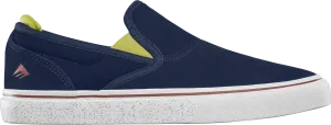 Emerica Mens Wino G6 Slip-On Navy Gold White Shoes