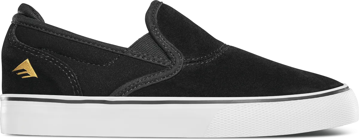 EMERICA Wino G6 Slip On Shoes Youth Black/White/Gold