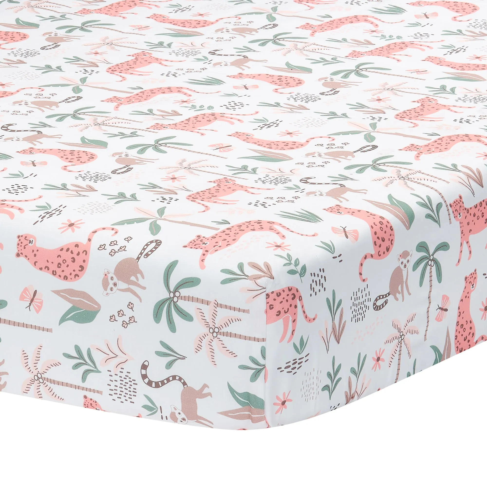Enchanted Safari Cotton Fitted Crib Sheet