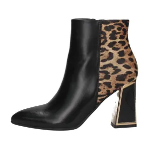 EXE M5742-E4411 Block Heel Leopard Booties