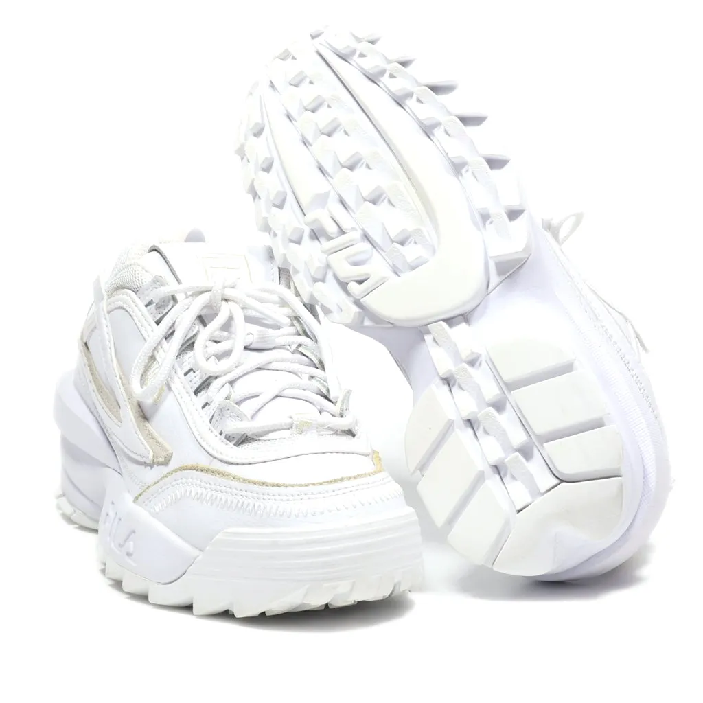 Fila Disruptor Ii Sport Shoes Pu Leather White Colour For Women