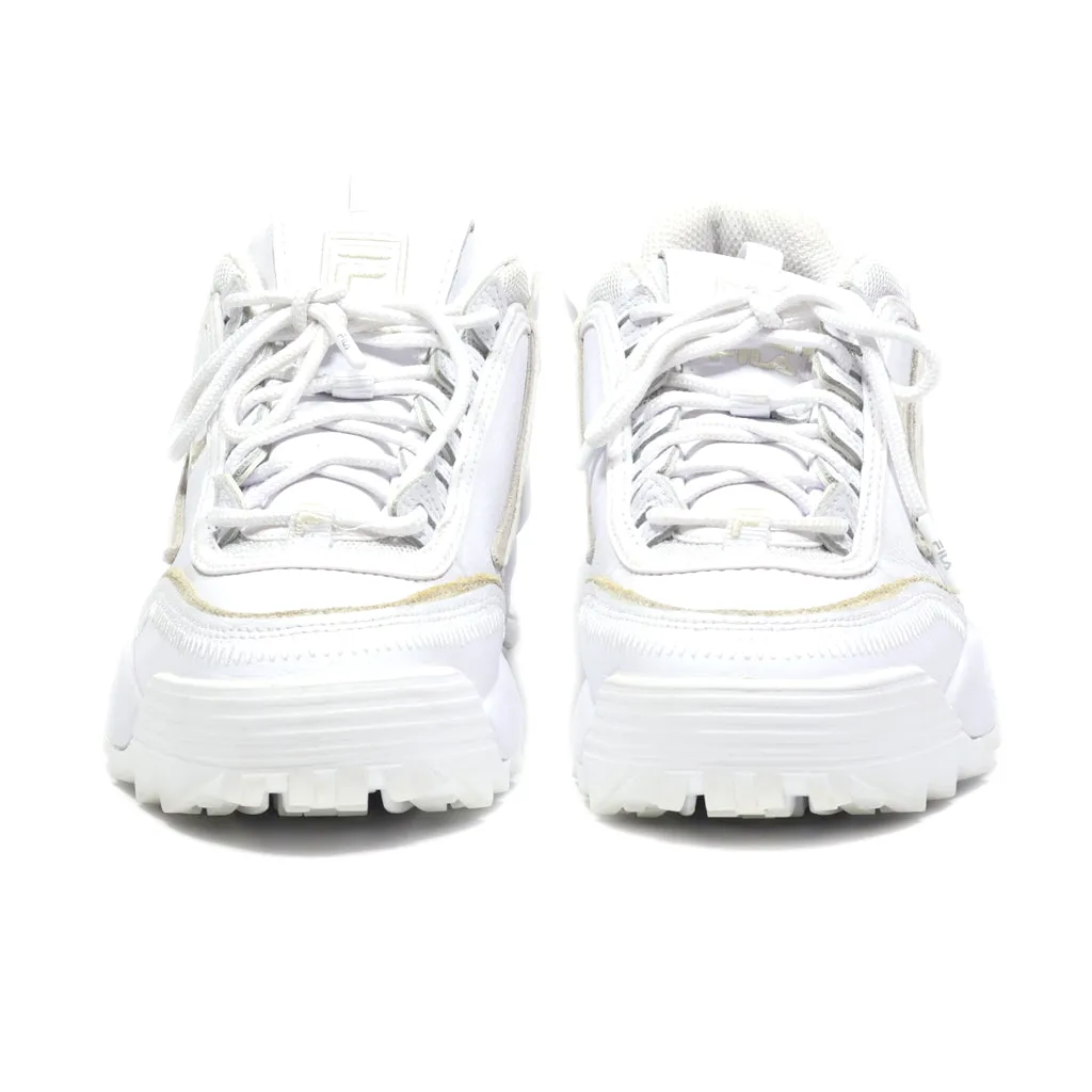 Fila Disruptor Ii Sport Shoes Pu Leather White Colour For Women