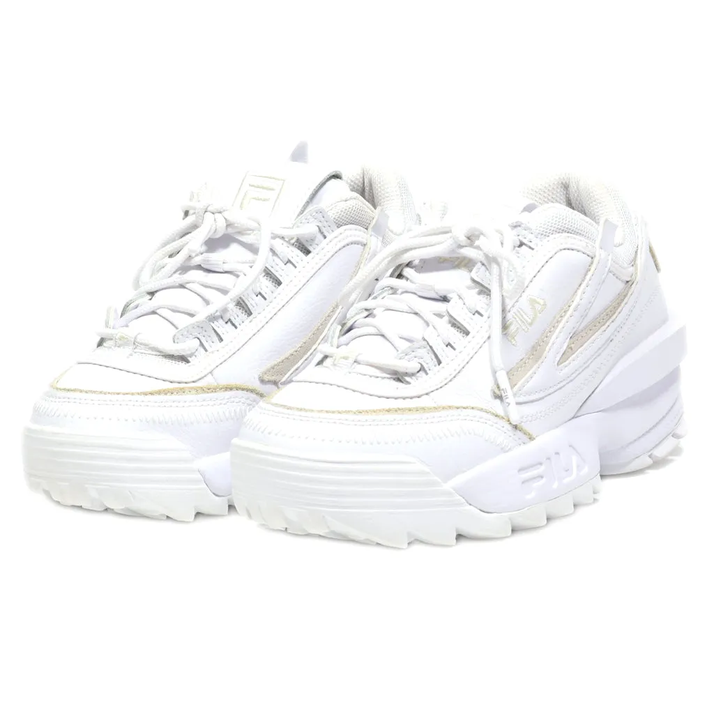 Fila Disruptor Ii Sport Shoes Pu Leather White Colour For Women