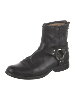 FRYE HARNESS SHORT LEATHER BOOTS