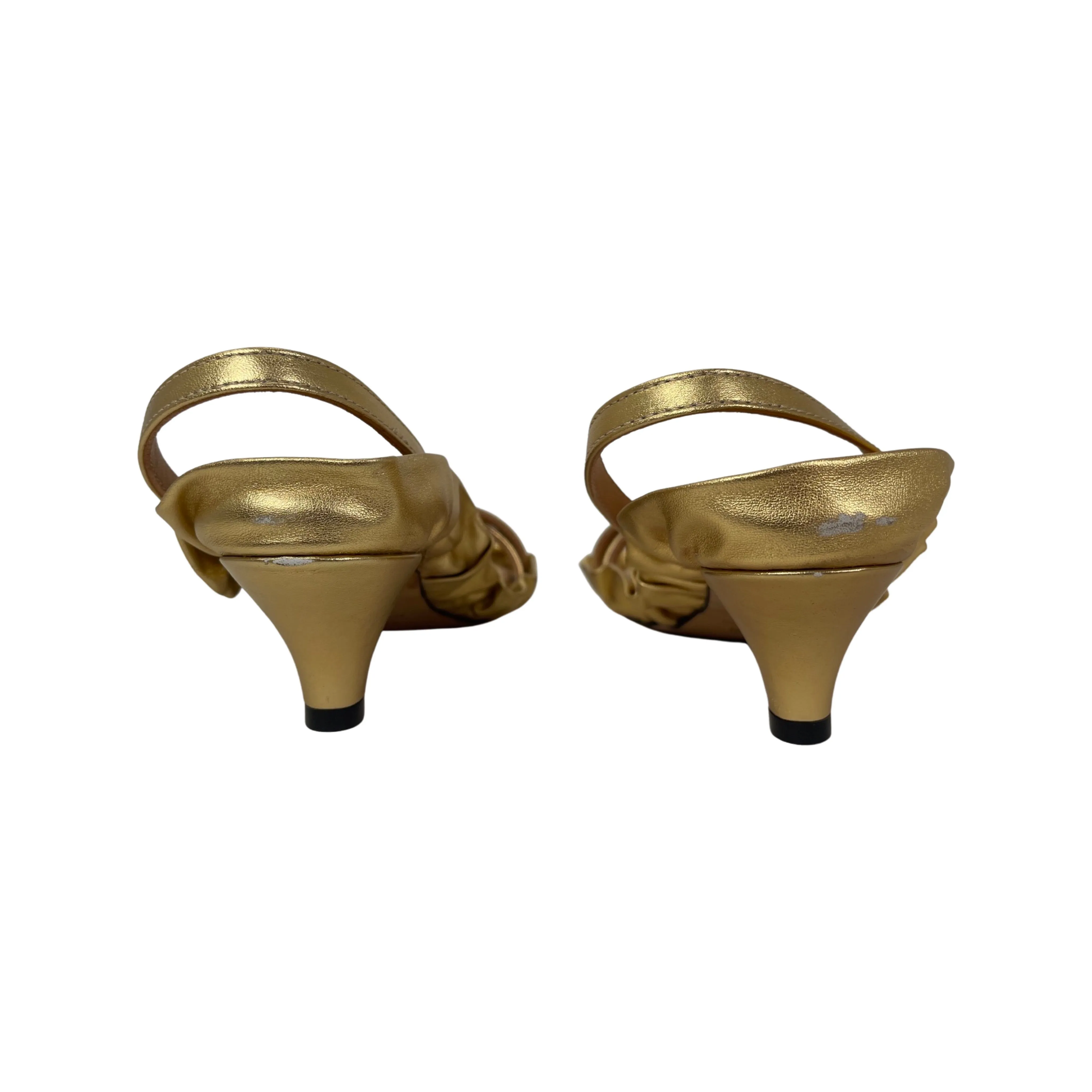 GANNI 50mm Ruffle Sandals (Size 38)