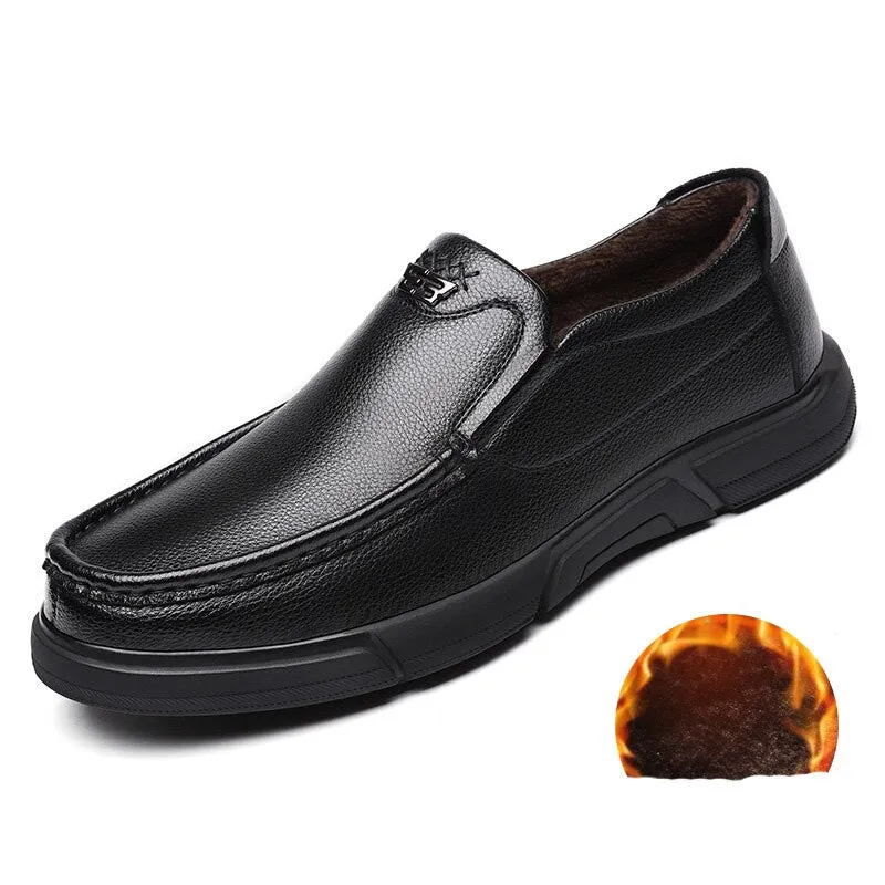Genuine Leather Men Casual Shoes Luxury Brand 2021 Mens Loafers Moccasins Breathable Slip on Black Driving Shoes