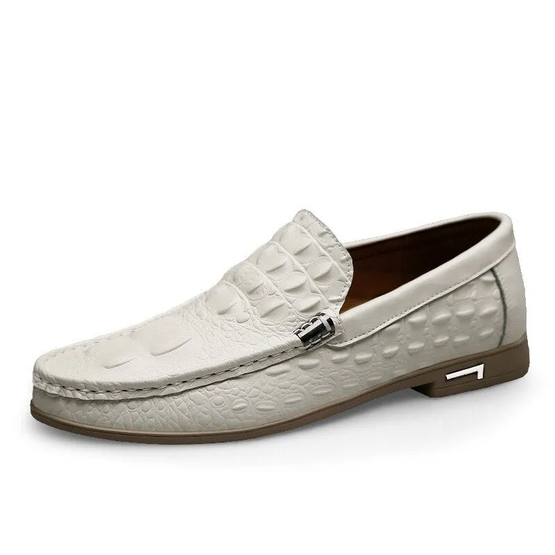Genuine Leather Men Casual Shoes Luxury Brand 2022 Mens Loafers Moccasins Breathable Slip on Black Driving Shoes Plus Size 38-46