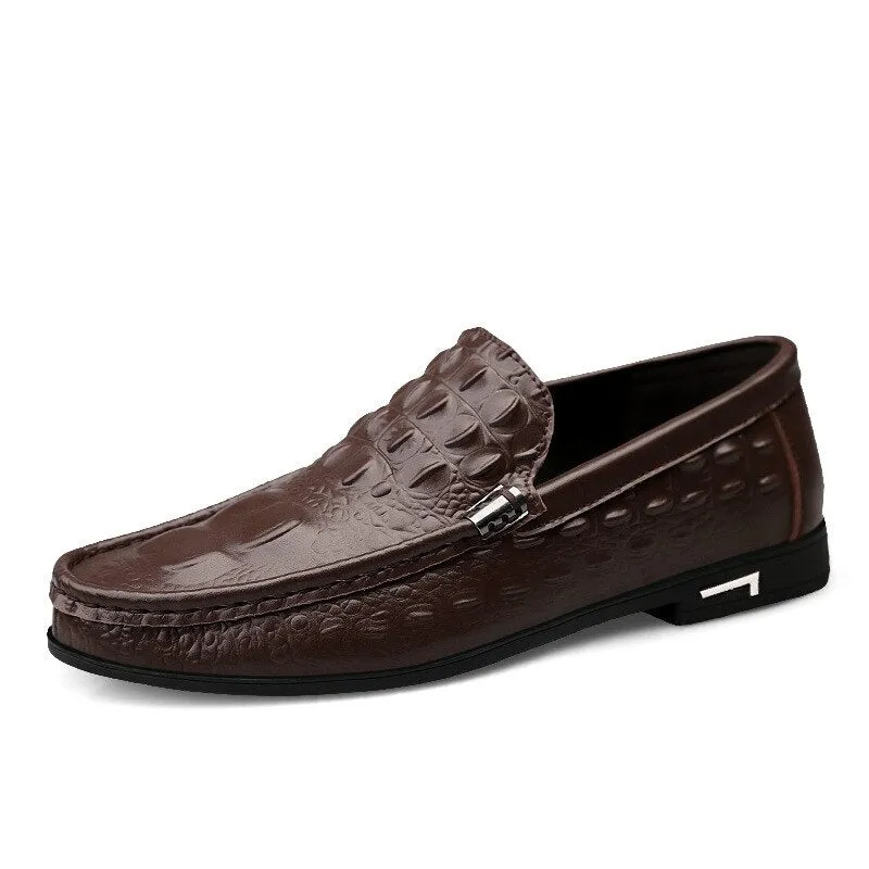 Genuine Leather Men Casual Shoes Luxury Brand 2022 Mens Loafers Moccasins Breathable Slip on Black Driving Shoes Plus Size 38-46