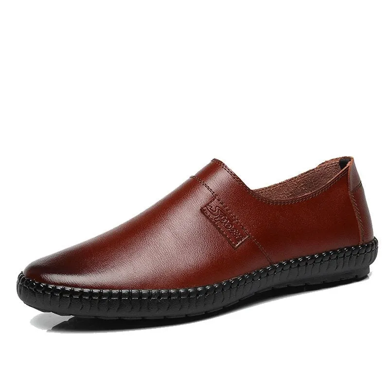 Genuine Leather Men Shoes Casual Luxury Brand 2020 Italian Mens Loafers Moccasins Breathable Slip on Driving Shoes Men