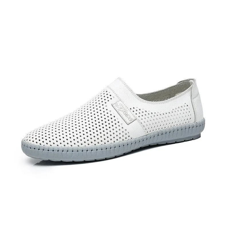 Genuine Leather Men Shoes Casual Luxury Brand 2020 Italian Mens Loafers Moccasins Breathable Slip on Driving Shoes Men