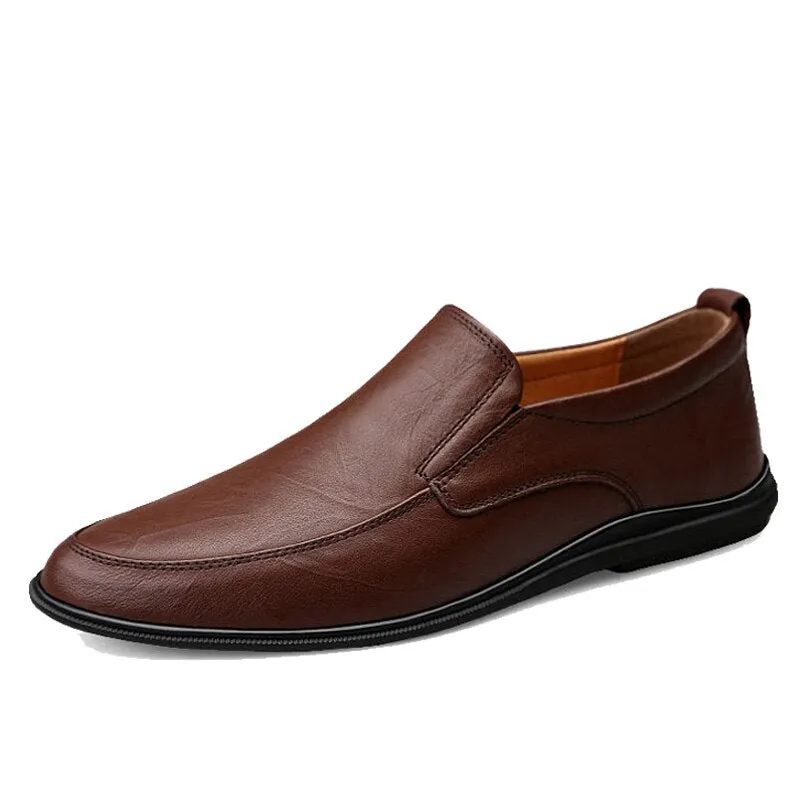 Genuine Leather Men Shoes Luxury Brand Casual Slip on Formal Loafers Men Moccasins Italian Male Driving Shoes chaussure homme