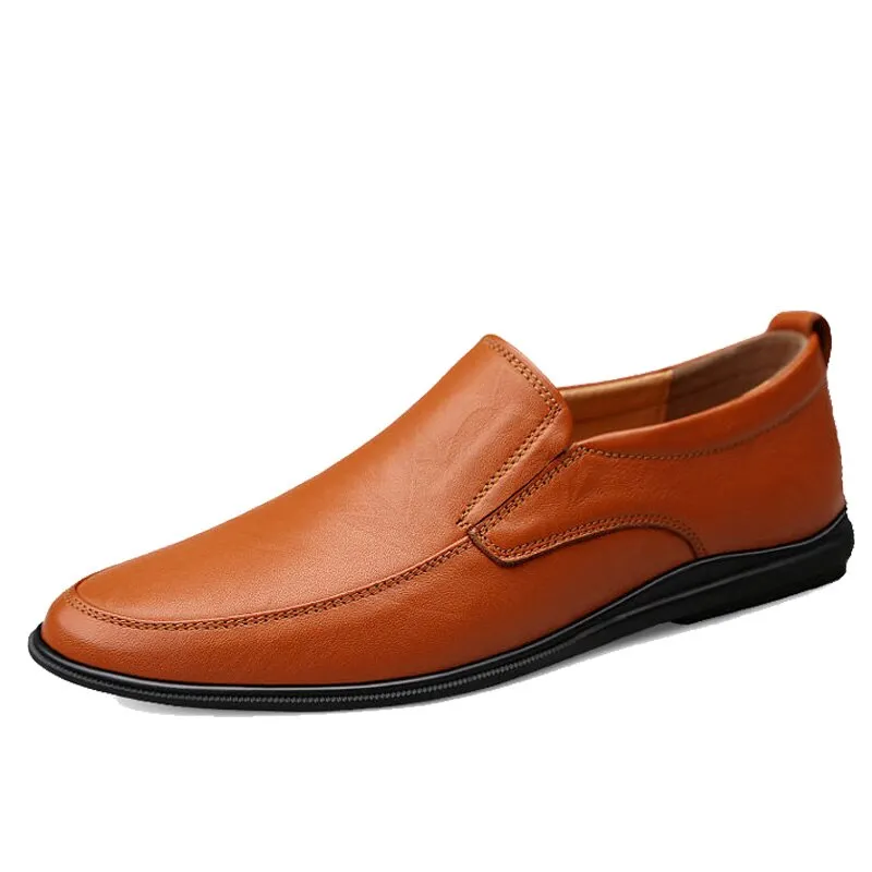 Genuine Leather Men Shoes Luxury Brand Casual Slip on Formal Loafers Men Moccasins Italian Male Driving Shoes chaussure homme