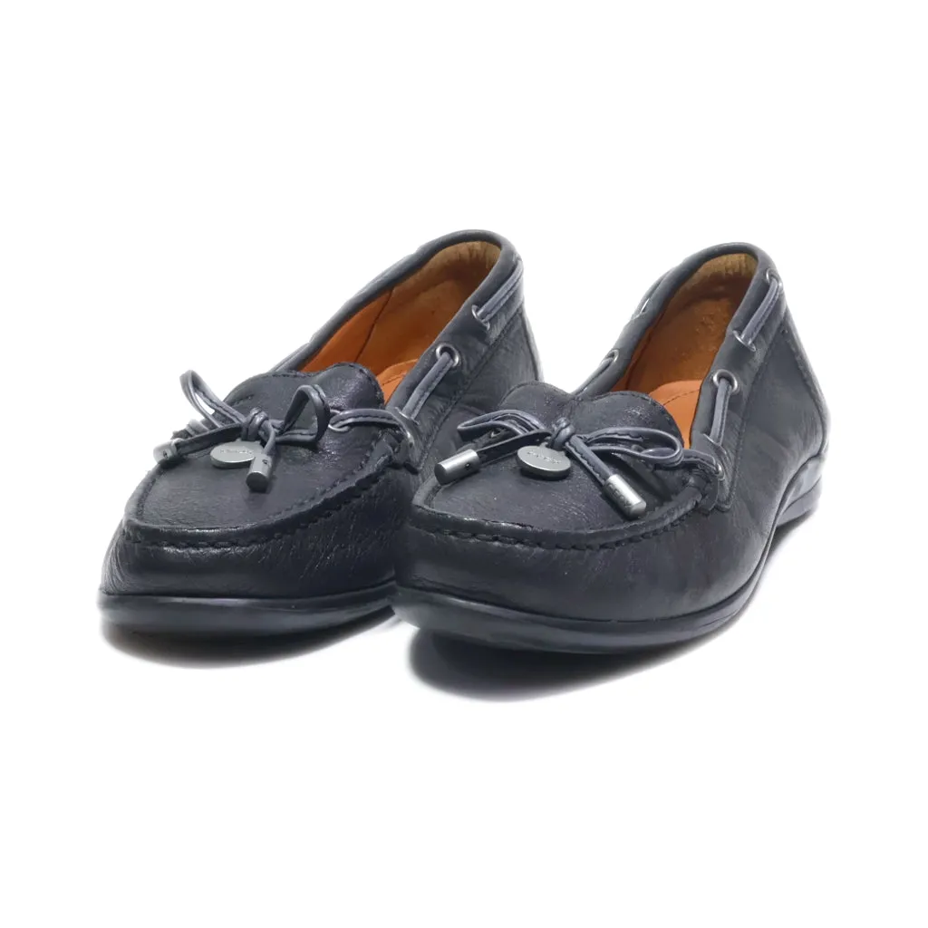 Geox Moccasins Leather Black Colour For Women