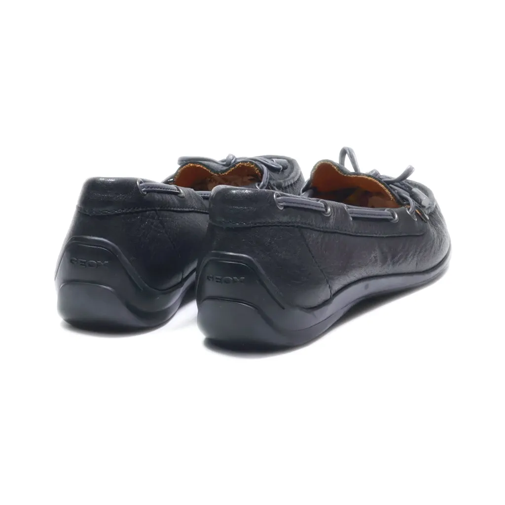Geox Moccasins Leather Black Colour For Women
