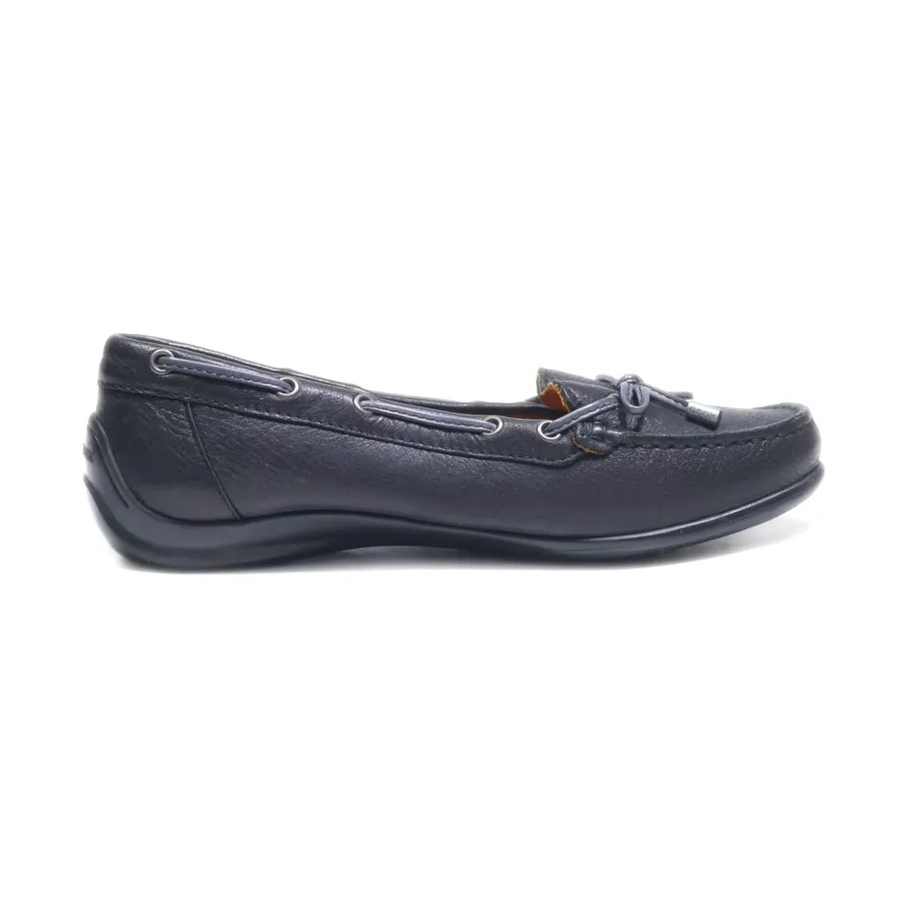 Geox Moccasins Leather Black Colour For Women