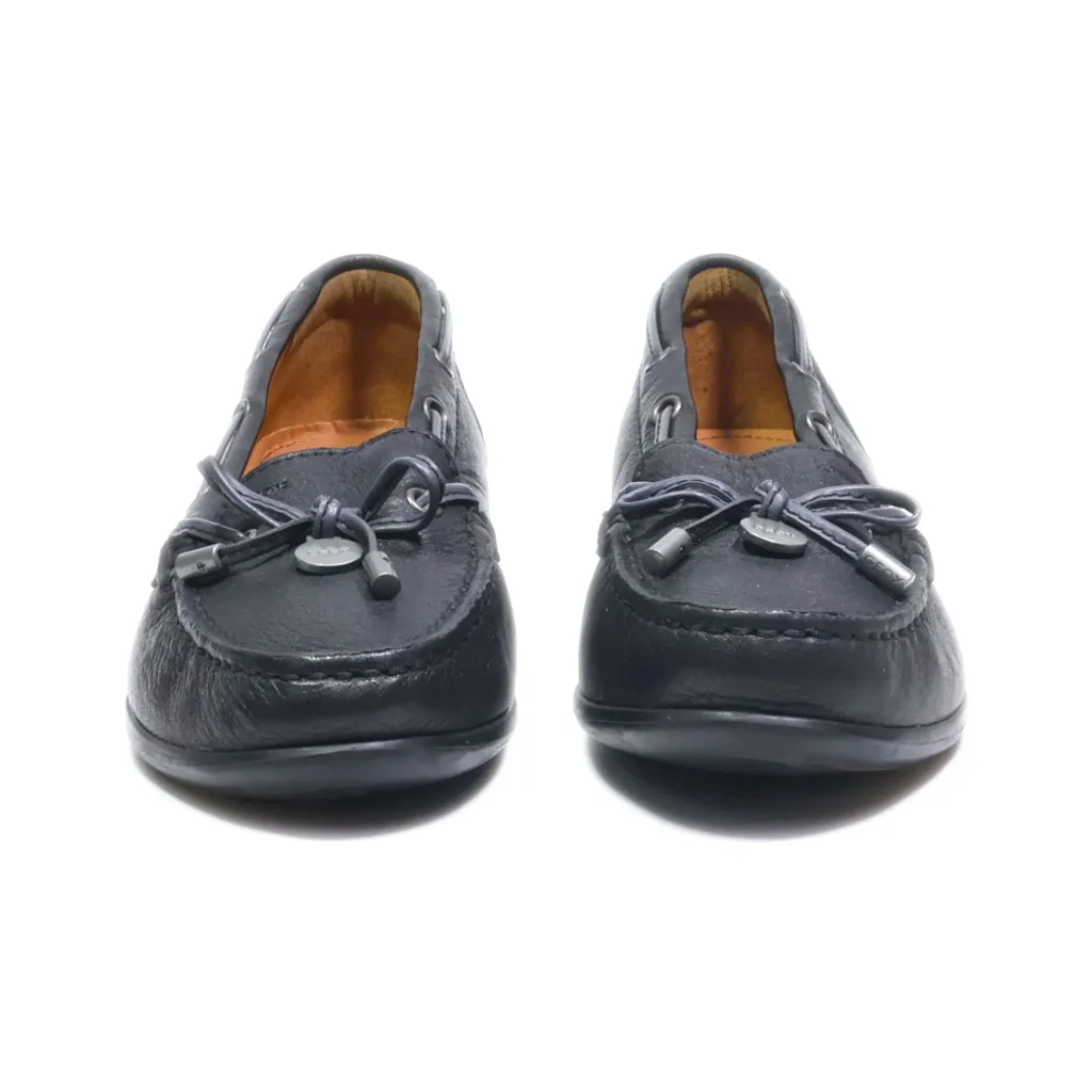 Geox Moccasins Leather Black Colour For Women