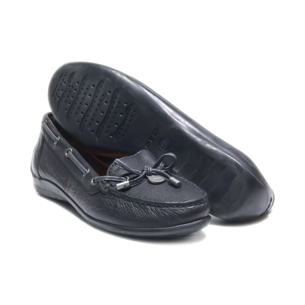 Geox Moccasins Leather Black Colour For Women