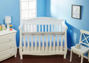 Gray Padded Crib Railguard - 1 Pack