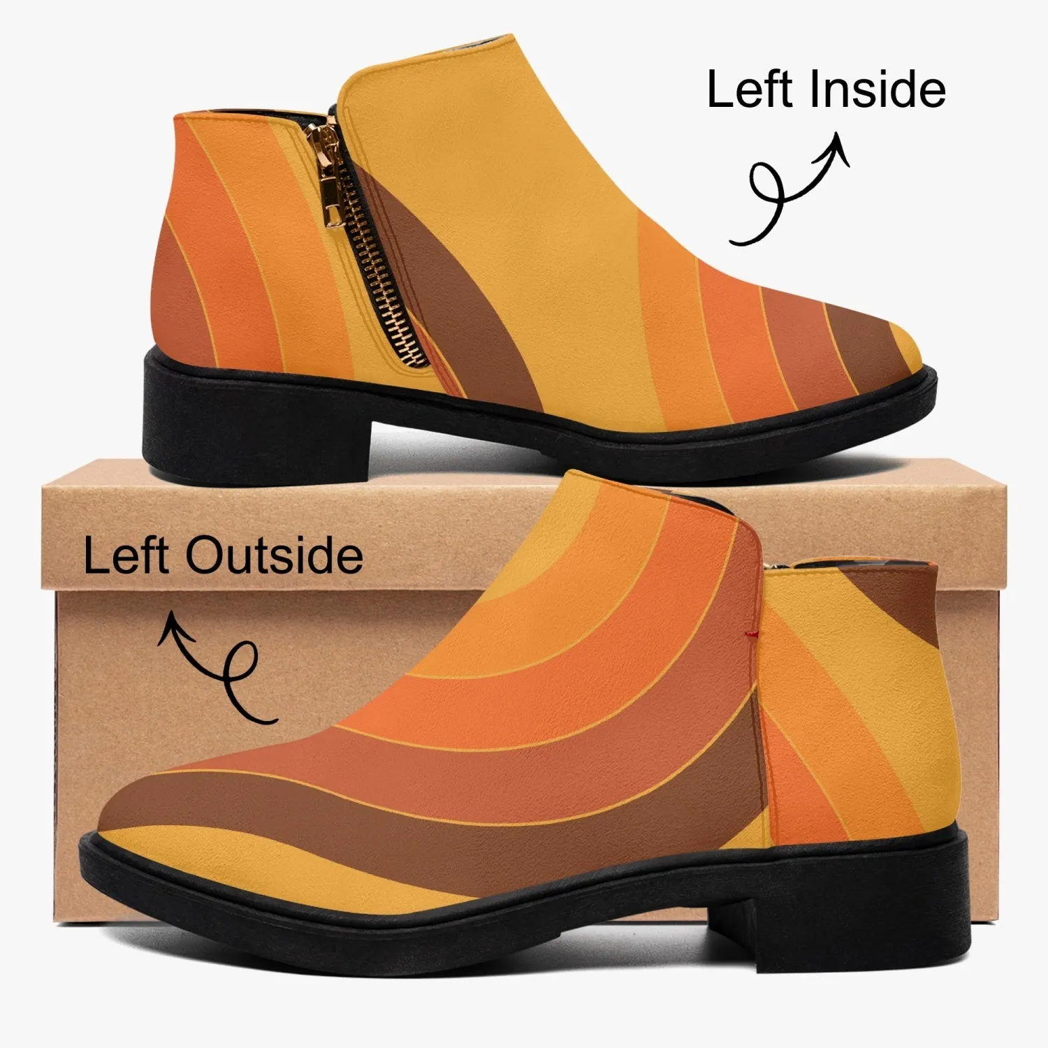 Groovy Mid Mod Hipster 60s MCM Ankle Shoe Boots