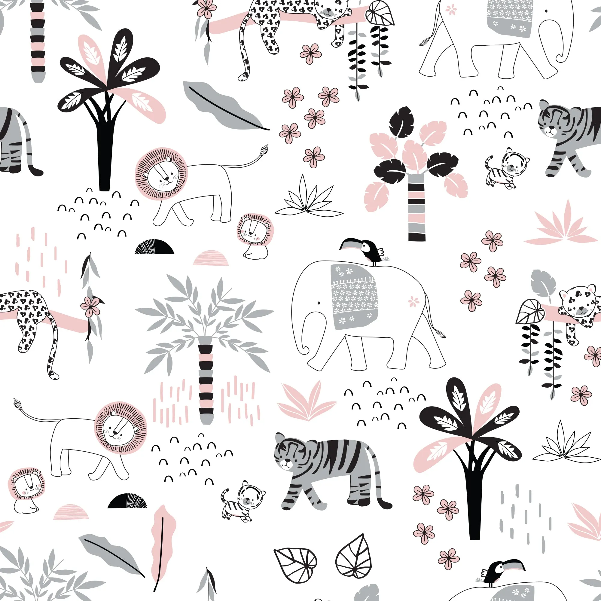 Happy Jungle Fitted Crib Sheet