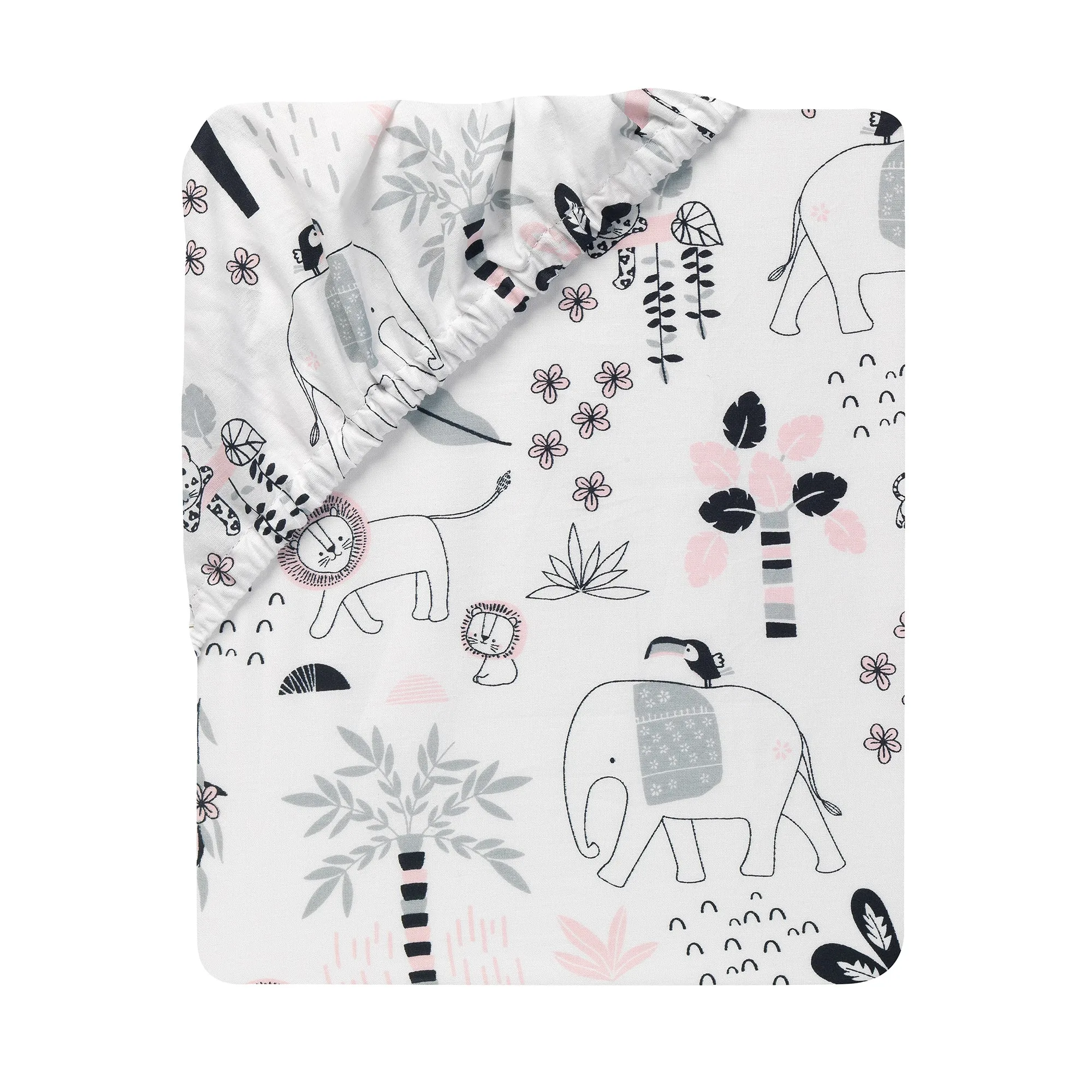 Happy Jungle Fitted Crib Sheet